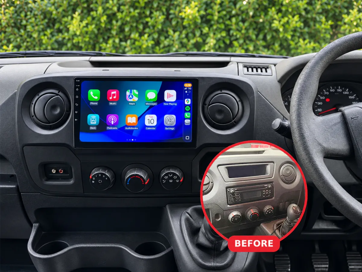 Renault Master Apple CarPlay & Android Auto car radio installed by Radio King in Dublin