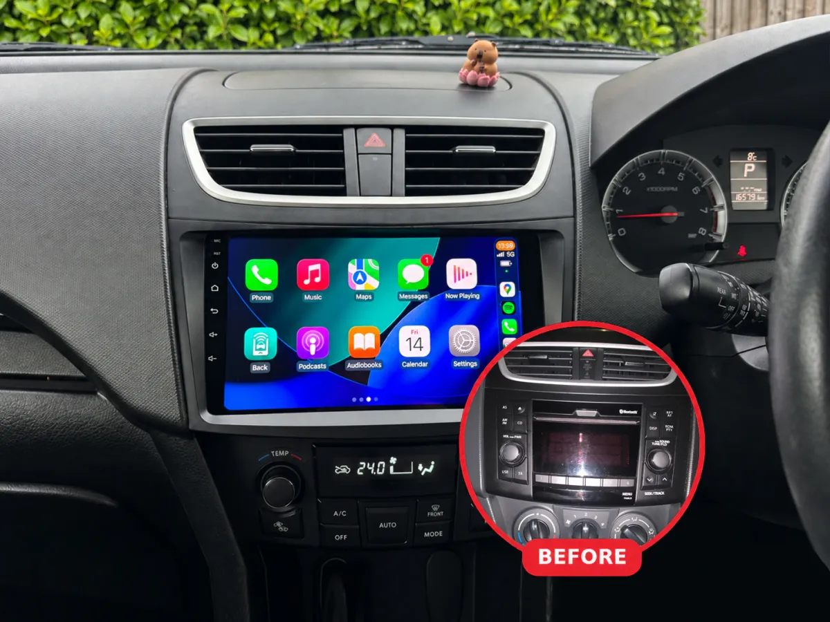 Suzuki Swift Apple CarPlay & Android Auto car radio installed by Radio King in Dublin