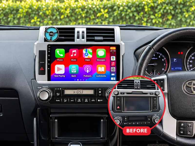 Toyota Land Cruiser Prado Apple CarPlay & Android Auto Radio