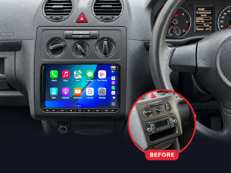 Volkswagen Caddy Apple CarPlay & Android Auto Radio