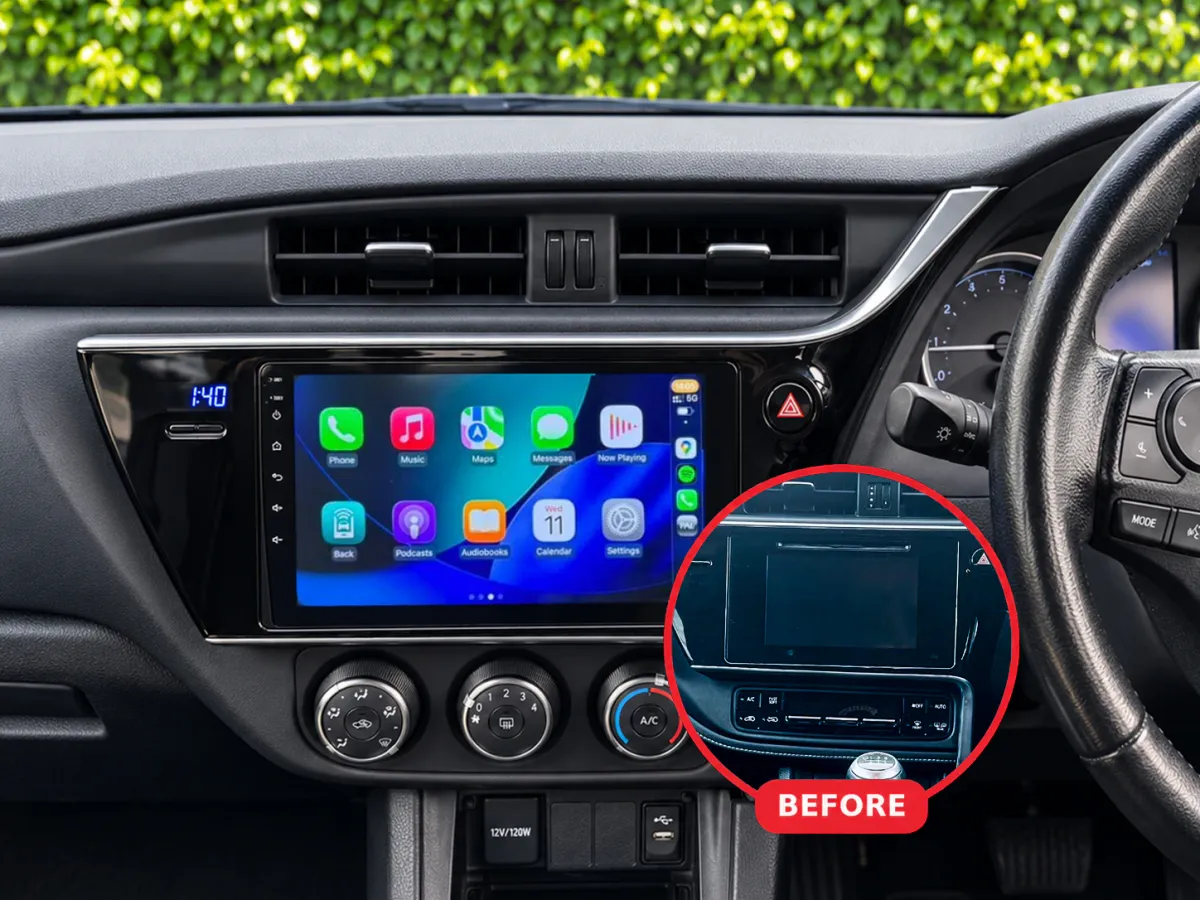 Toyota Auris Apple CarPlay & Android Auto car radio installed by Radio King in Dublin