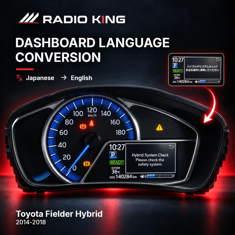 Toyota Fielder Hybrid Dashboard Language Conversion 2014–2018
