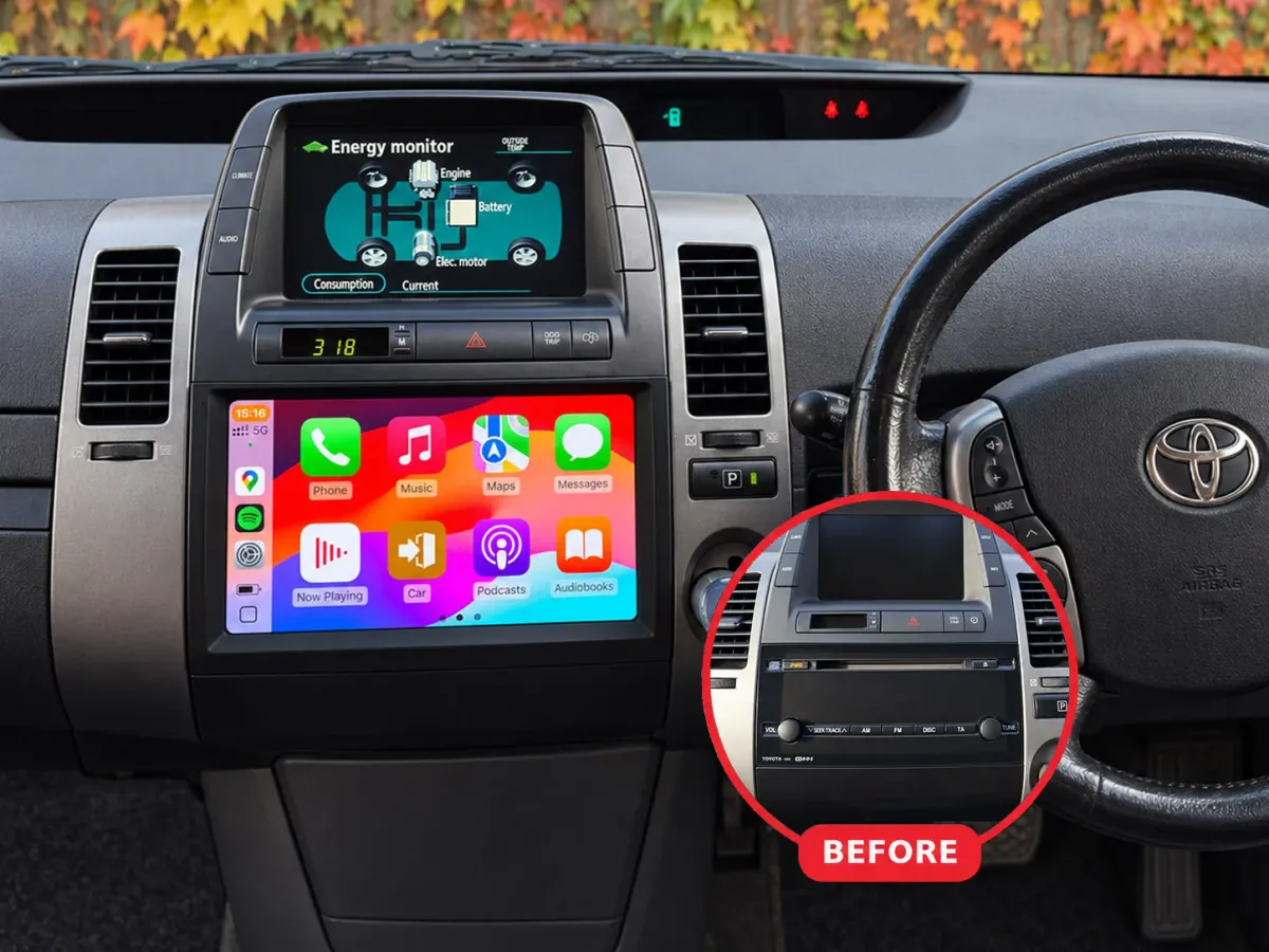 Toyota Prius Apple CarPlay & Android Auto car radio installed by Radio King in Dublin
