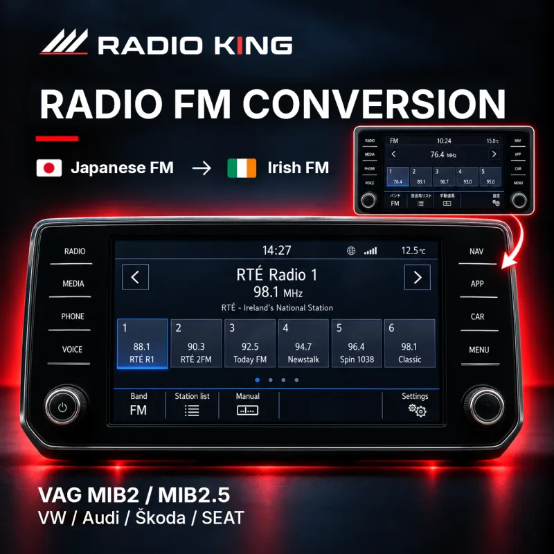 VW, Skoda, Seat MIB2 / MIB2.5 FM Radio Conversion