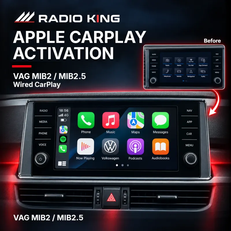VW, Skoda, Seat MIB2 / MIB2.5 Wired Apple CarPlay Activation
