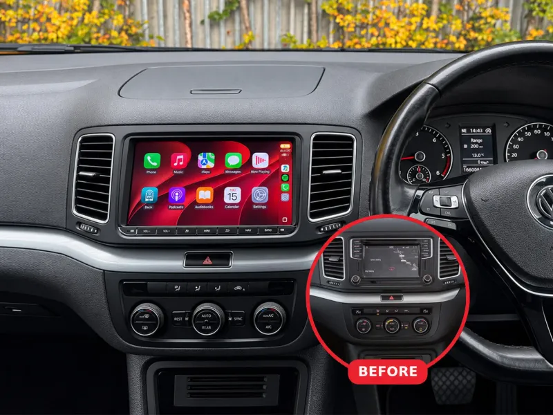 Volkswagen Sharan Apple CarPlay & Android Auto Radio
