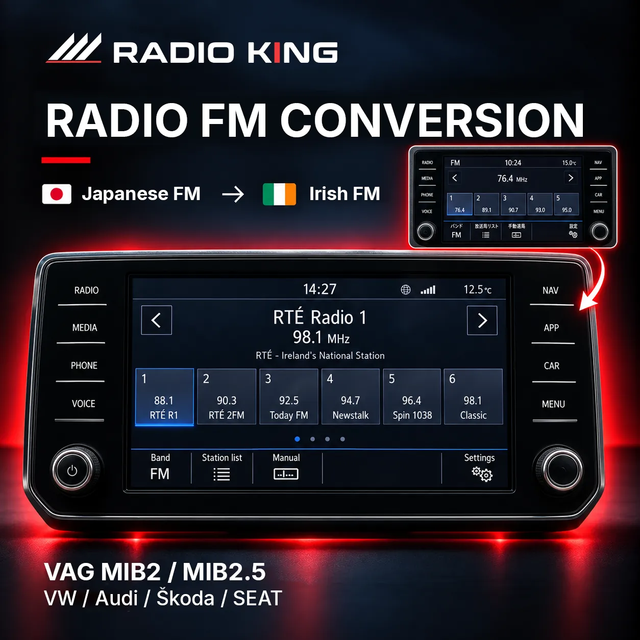 VAG MIB2 / MIB2.5 FM Radio Conversion
