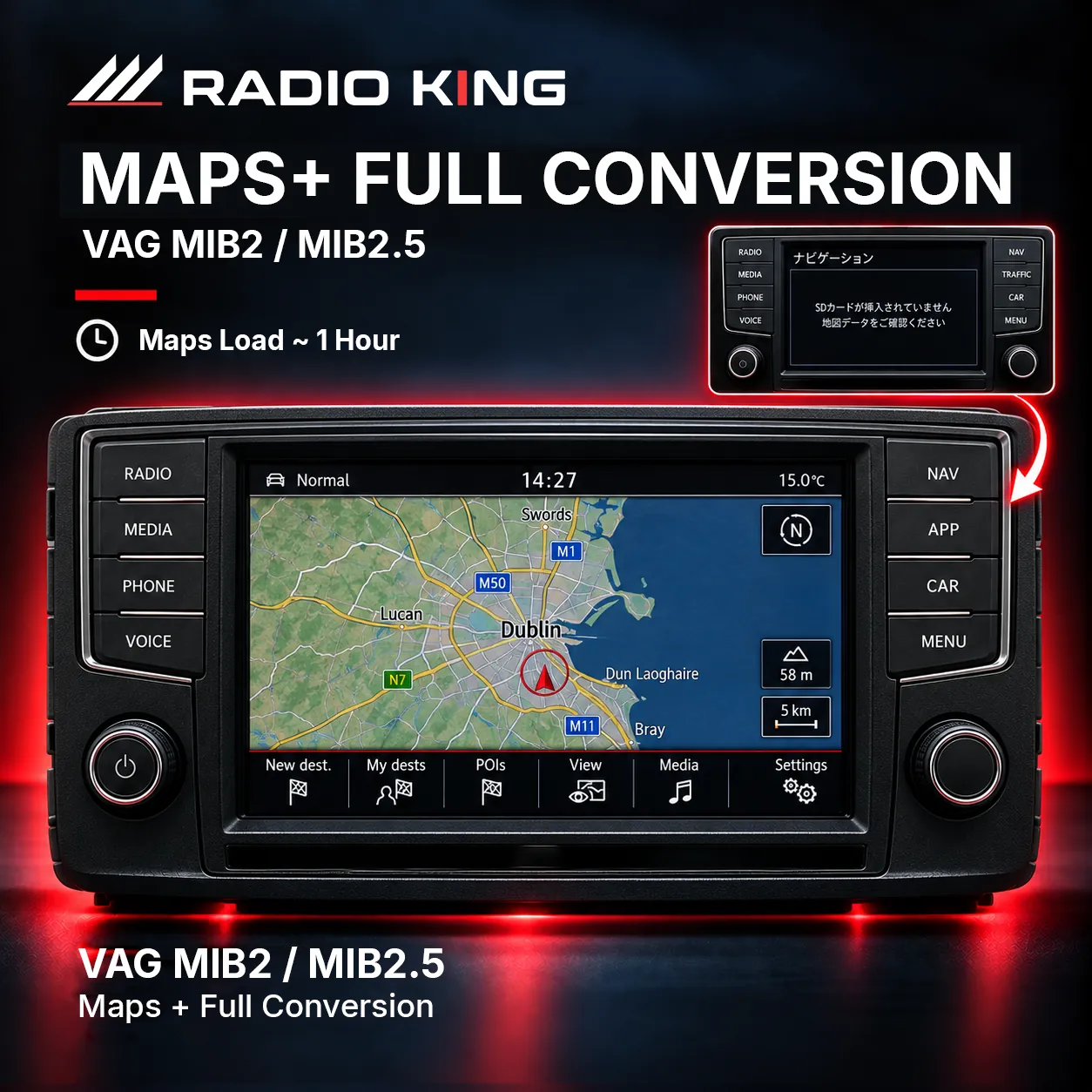 VAG MIB2 / MIB2.5 Maps & Full Conversion