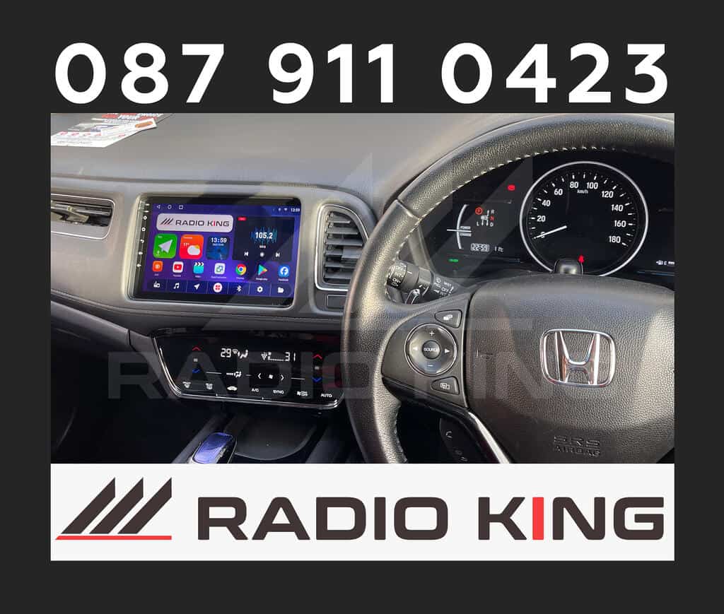 PREMIUM CARPLAY HONDA VEZEL ANDROID STEREO 4 Android car radio with CarPlay system and touchscreen display for Honda vehicles.