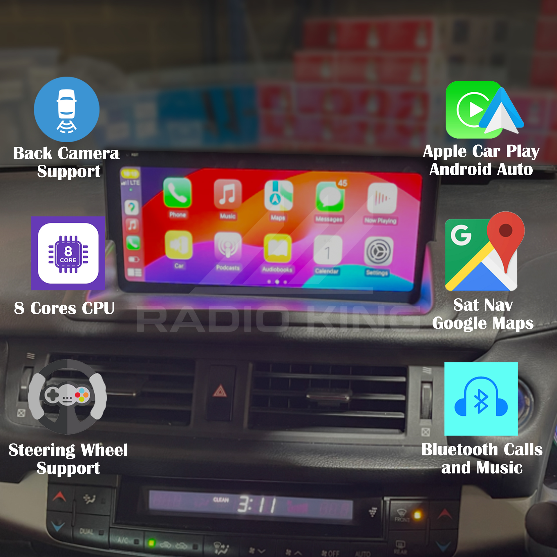 Lexus CT200H 1 - Radio King Ireland - Android Car Radios and CarPlay Systems