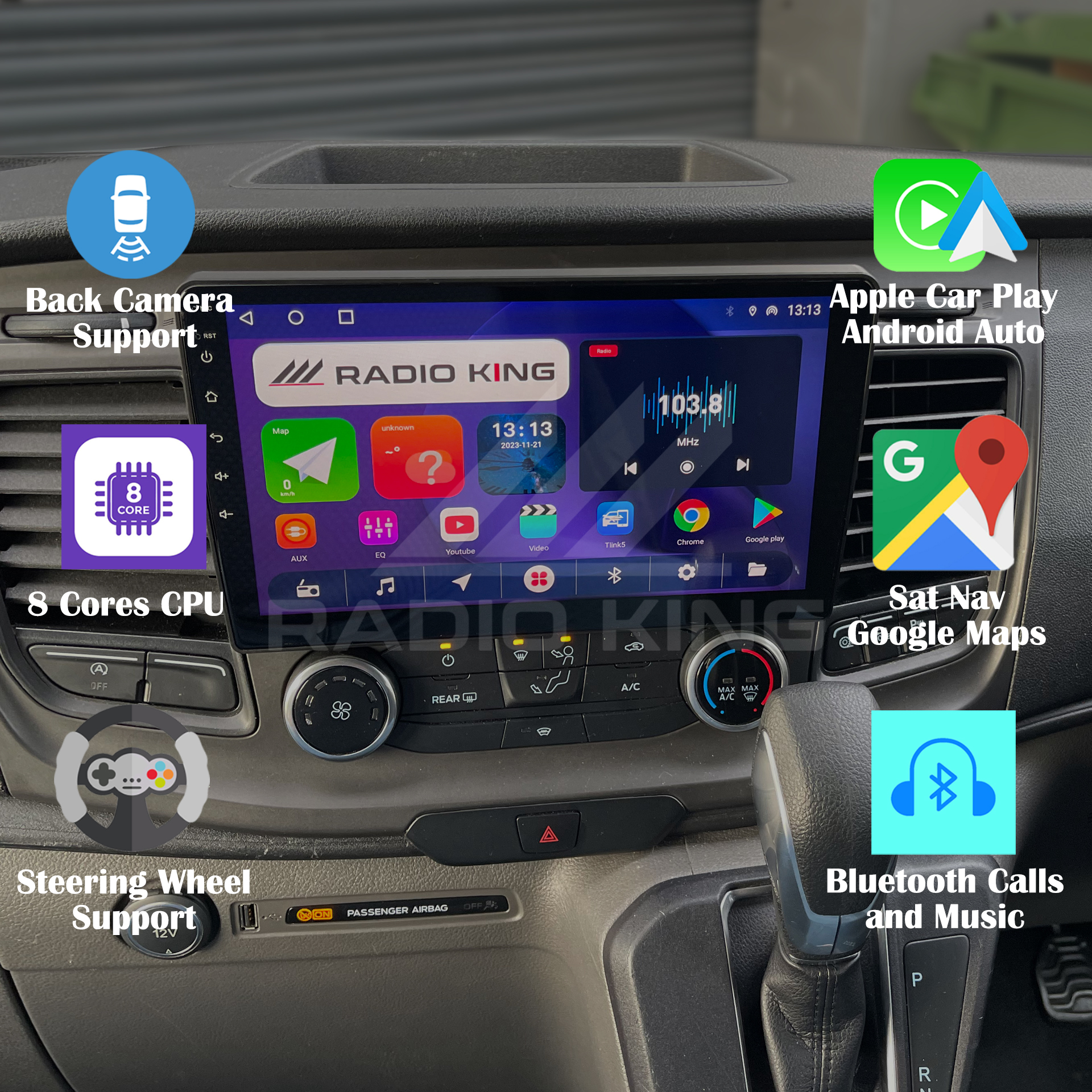 ford transit 1 - Radio King Ireland - Android Car Radios and CarPlay Systems