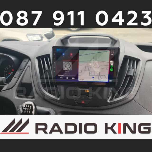 PREMIUM CARPLAY FORD TRANSIT CHALLENGER ANDROID AUTO RADIO 2 Android car radio with GPS navigation system in a vehicle interior.