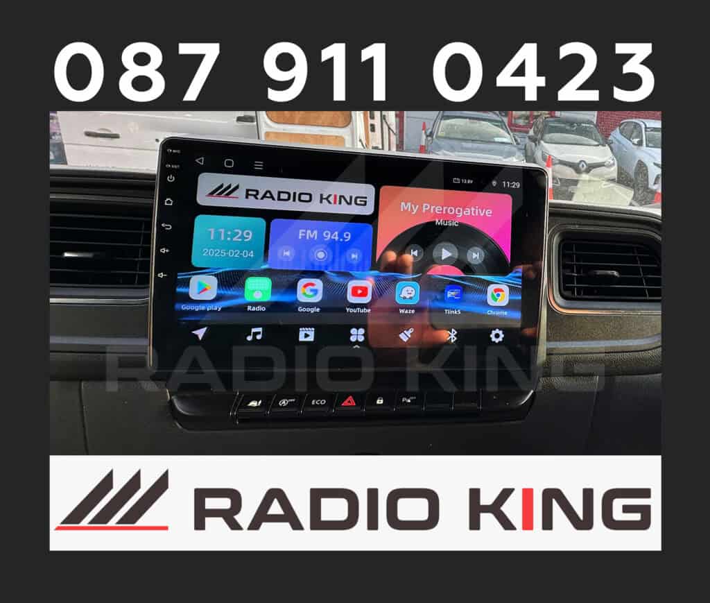 POST: PREMIUM CARPLAY OPEL MOVANO ANDROID AUTO RADIO 1 Android car radio system with CarPlay integration displayed on vehicle dashboard.